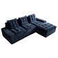 HOMLUX 2-Piece Right Facing Sectional with Chaise in Blue, , large
