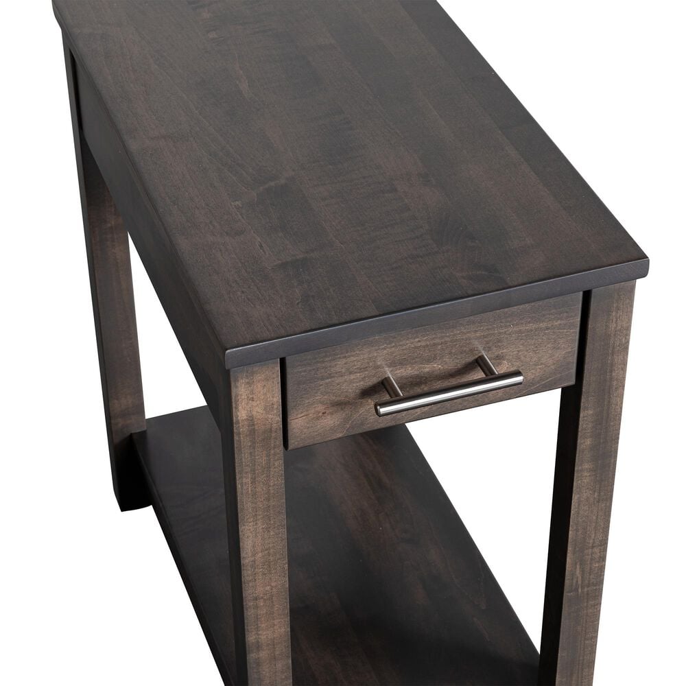 Y &amp; T Woodcraft Avon Urban Chairside Table in Smoke, , large