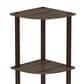 HOMLUX Turn-N-Tube 3-Tier Corner Bookshelf in Walnut and Brown, , large