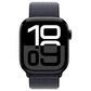 Apple Watch Series 10 GPS + Cellular 42mm Jet Black Aluminum Case with Ink Sport Loop, , large