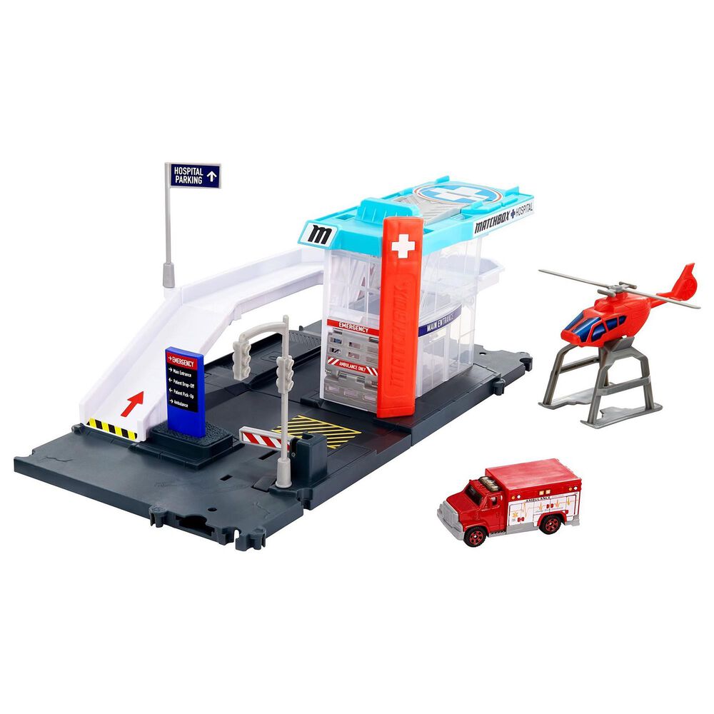 Matchbox Action Drivers Matchbox Helicopter Rescue Playset, , large