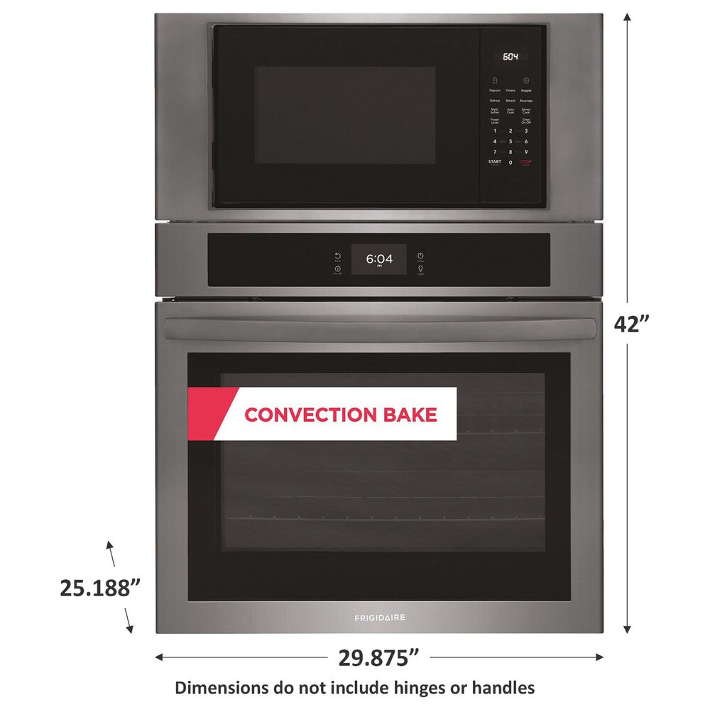 Frigidaire 30&quot; Microwave Combination Wall Oven in Black Stainless Steel, , large