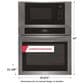 Frigidaire 30" Microwave Combination Wall Oven in Black Stainless Steel, , large