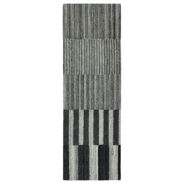 Kaleen Rugs Alzada 2"6" x 8" Charcoal, Black, Gray, Silver, Ivory and Carbon Runner, , large