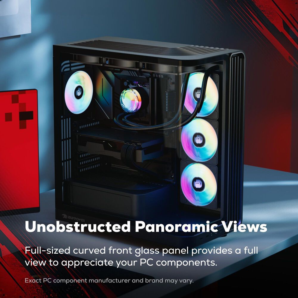 iBUYPOWER Trace Gaming Desktop PC | AMD Ryzen 7 9800X3D - 32GB RAM - NVIDIA GeForce RTX 5070 Ti Graphics - 2TB SSD in Black, , large