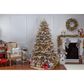 The Gerson Company 7.5" Narrow Spruce Pre-Lit Artificial Christmas Tree in Green, , large