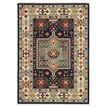 Oriental Weavers Lilihan Medallion 041H6 7"10" x 10"10" Blue Area Rug, , large
