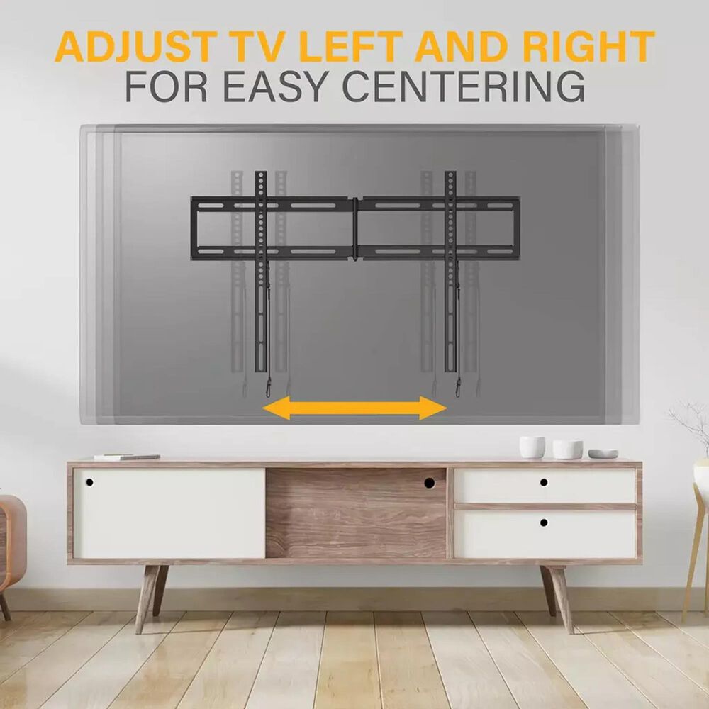 Secura Large Fixed Position Wall Mount for 32" - 90" TVs in Black, , large