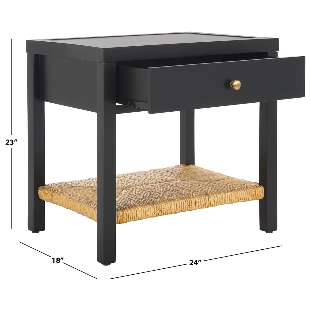 Safavieh Berlynne Nightstand in Black and Natural, , large
