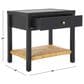 Safavieh Berlynne Nightstand in Black and Natural, , large
