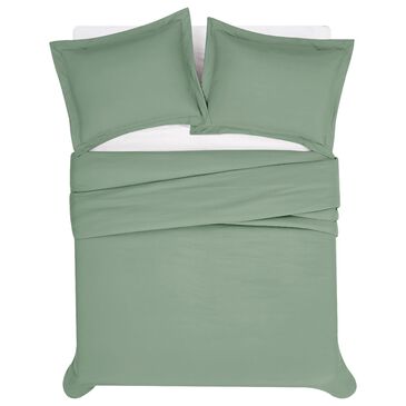 Pem America London Fog Garment Wash 2-Piece Twin/Twin XL Duvet Set in Green, , large