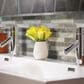 MS International Tarvos Interlocking Gray 12" x 12" Glass Mosaic Sheet, , large