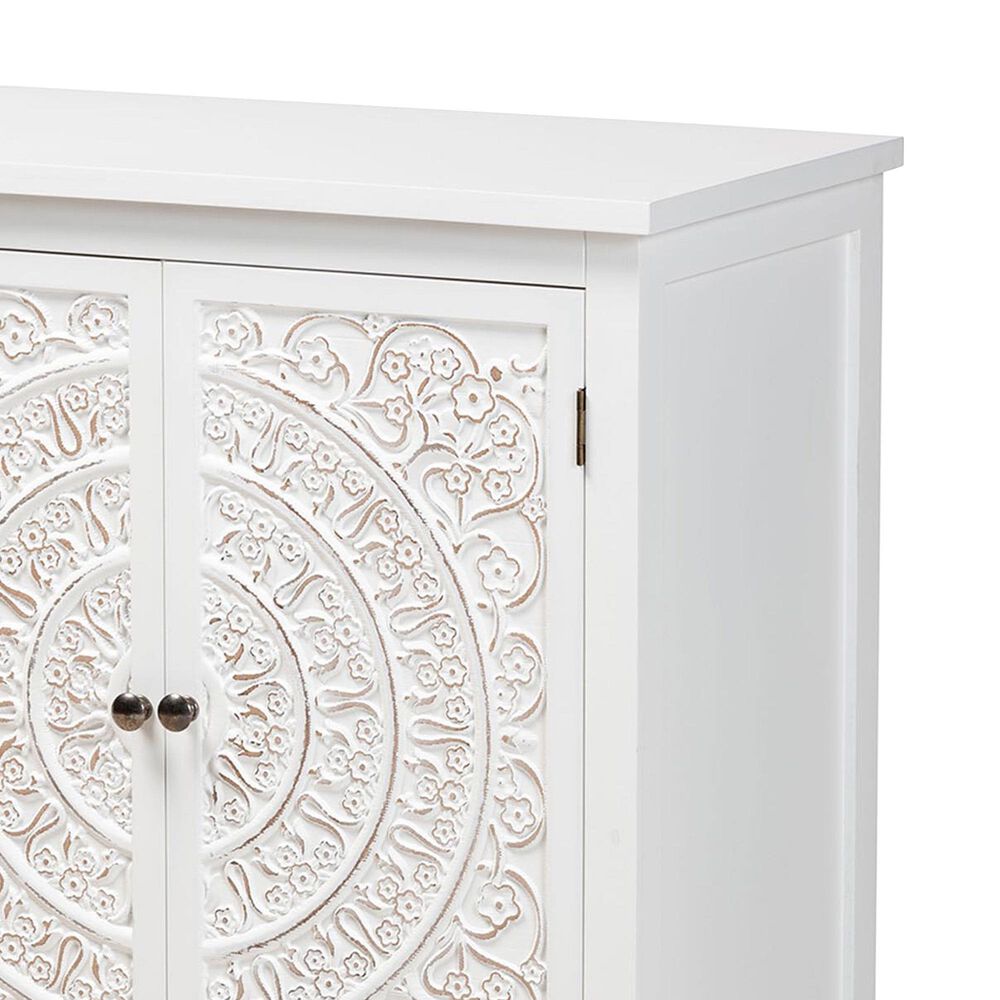 Baxton Studio Yelena 2-Door Storage Cabinet in White, , large