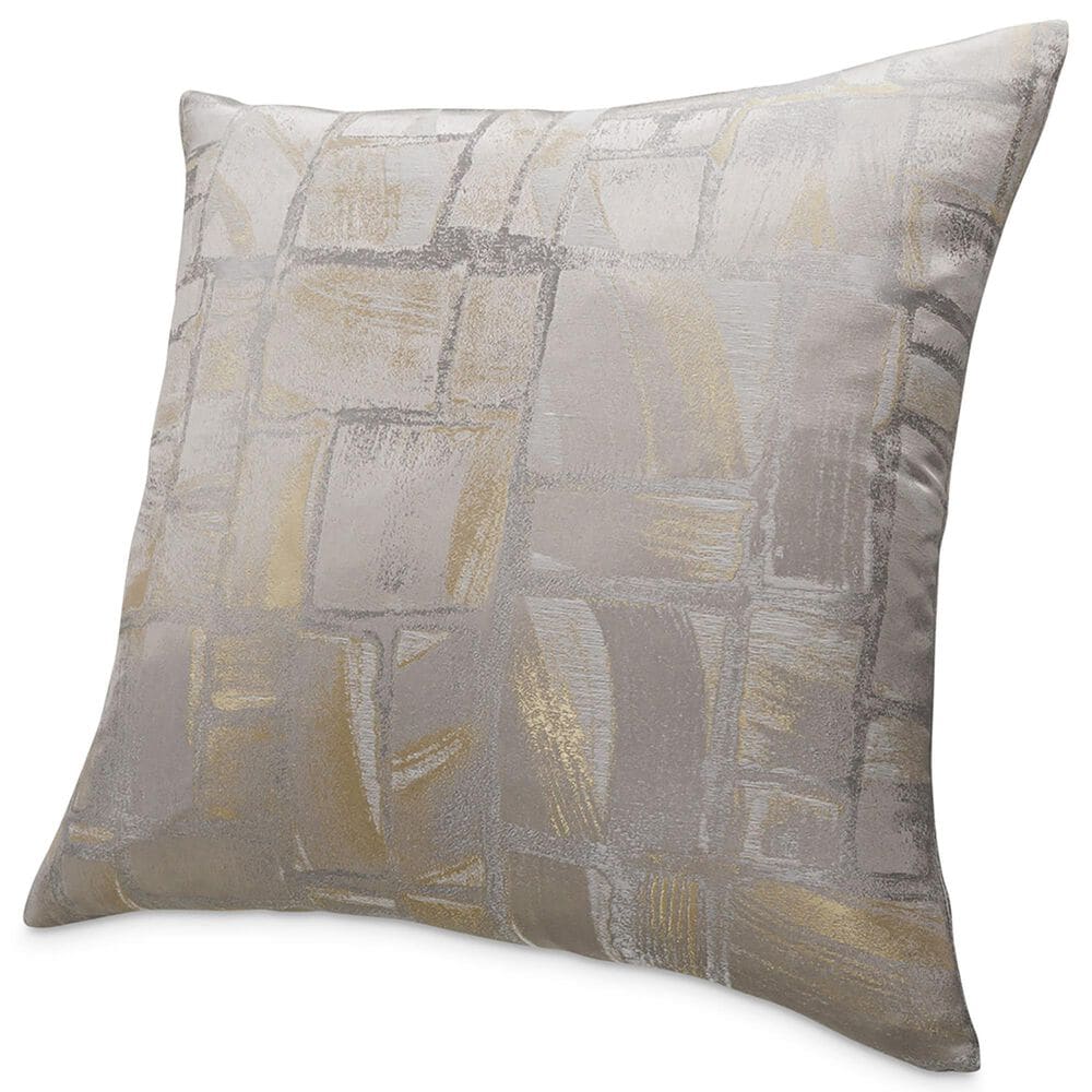 Vista Haus Ferrara 19&quot; x 19&quot; Square Throw Pillow in Platinum, , large