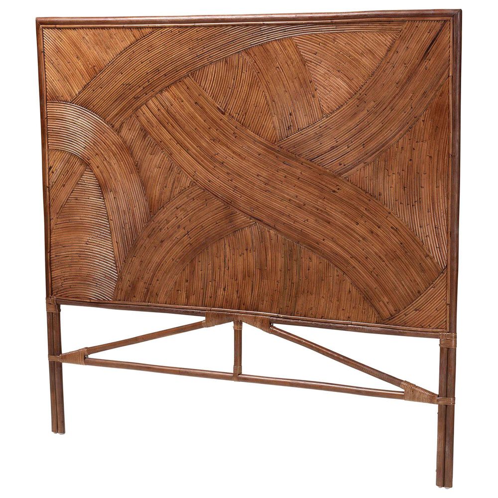 Baxton Studio Elettra King Headboard in Dark Brown, , large