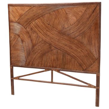 Baxton Studio Elettra King Headboard in Dark Brown, , large