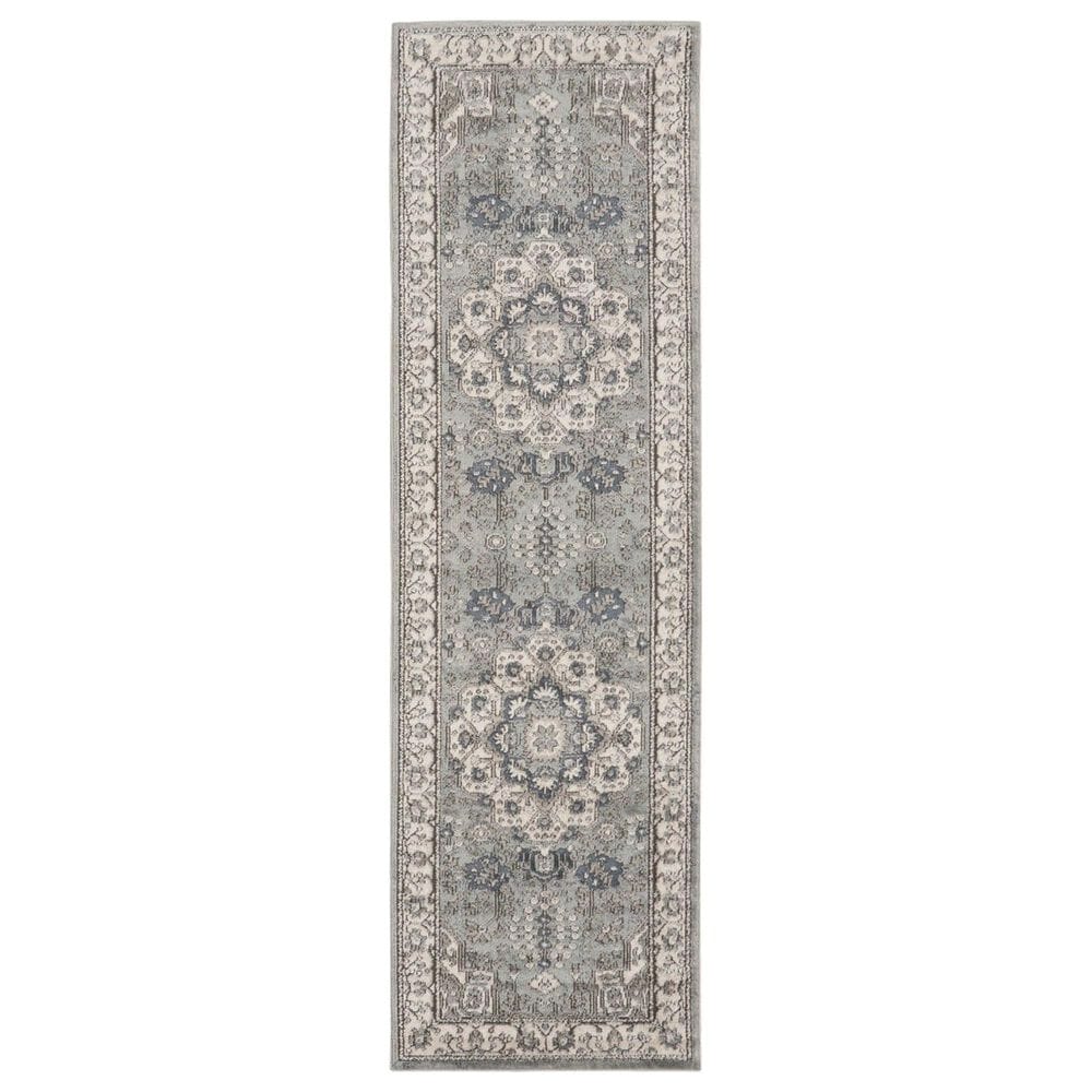 Nourison Quarry 2"2" x 7"6" Grey and Ivory Runner, , large