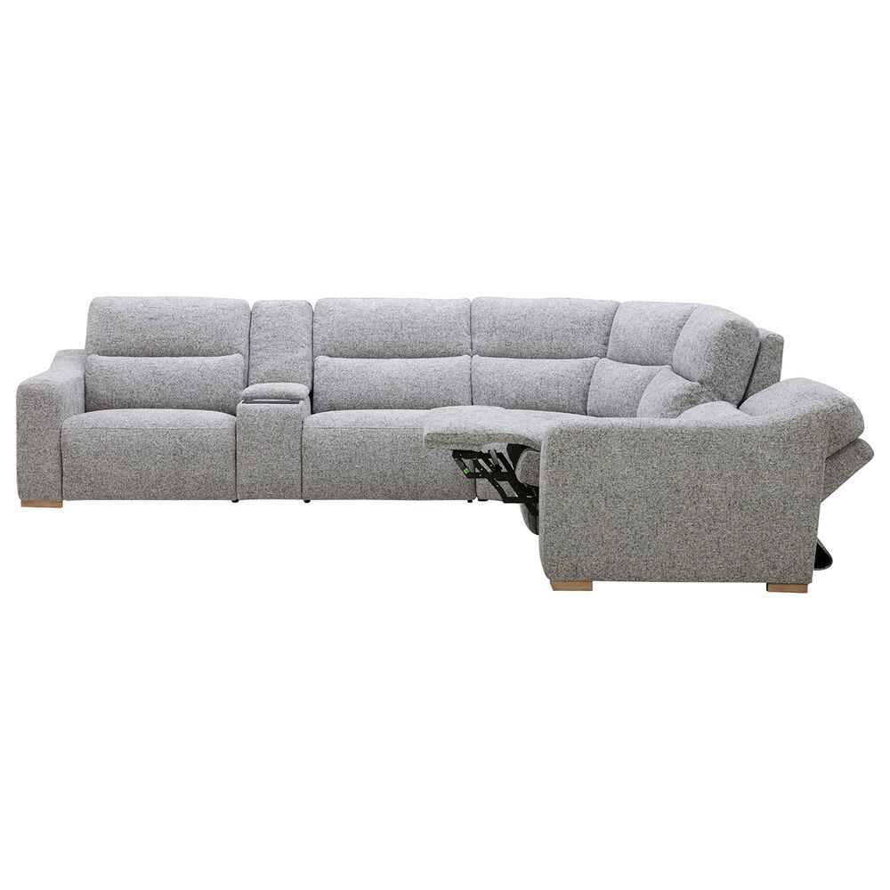 Interlochen 6-Piece Leather Reclining Sectional with Power Headrests, , large