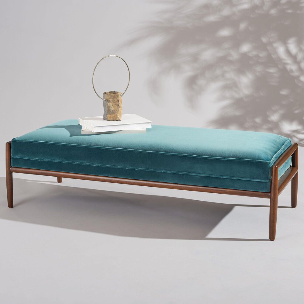 Safavieh Beatrice Bench in Dark Teal, , large