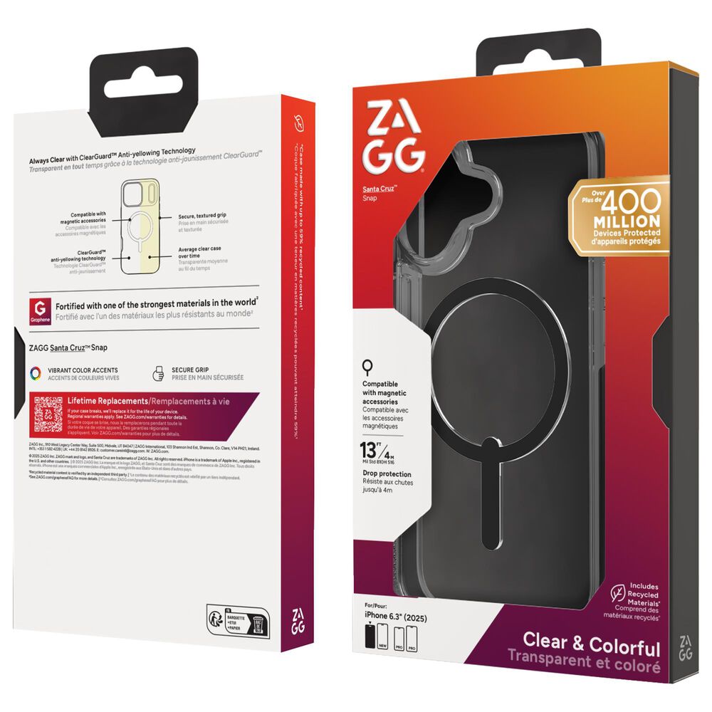 Zagg Crystal Palace Snap Case with Kickstand for Apple iPhone Air in Clear, , large