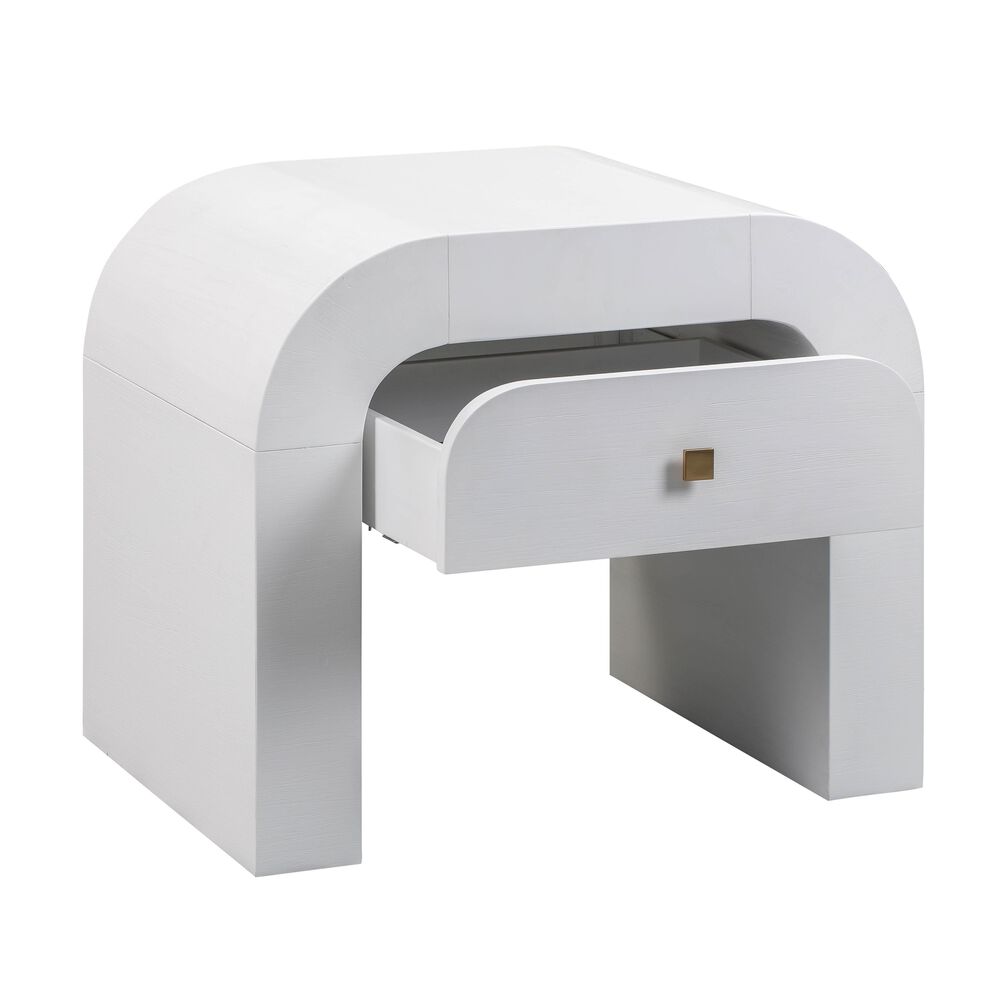 Tov Furniture Hump 1 Drawer Nightstand in White, , large