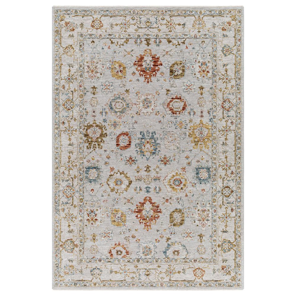 Surya Reina REN-2307 Light Gray, Cream, Denim, Rust, Mustard and Olive 7'10" x 10'2" Area Rug, , large