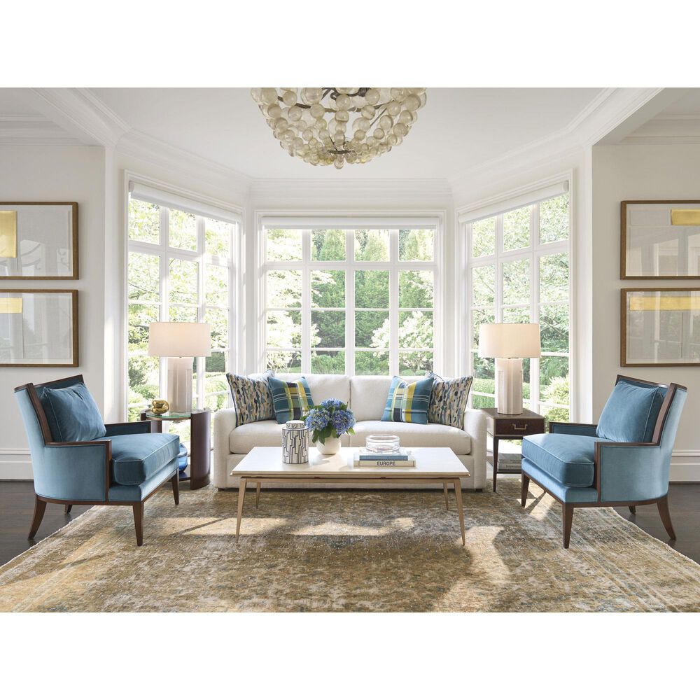 Lexington Home Brands Rendevous Lennox Round Accent Table in Chester and Rose Gold, , large