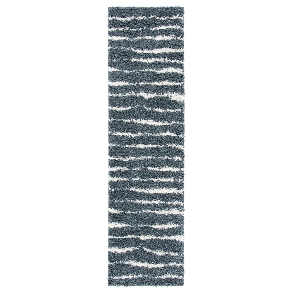 Safavieh Venus Shag 2"2" x 14" Dark Grey and Ivory Runner, , large