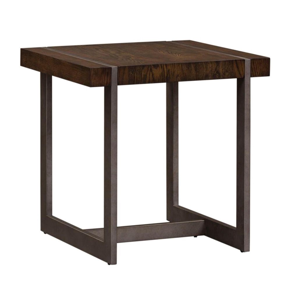 Belle Furnishings End Table In Wire Brush Tobacco Nebraska Furniture Mart