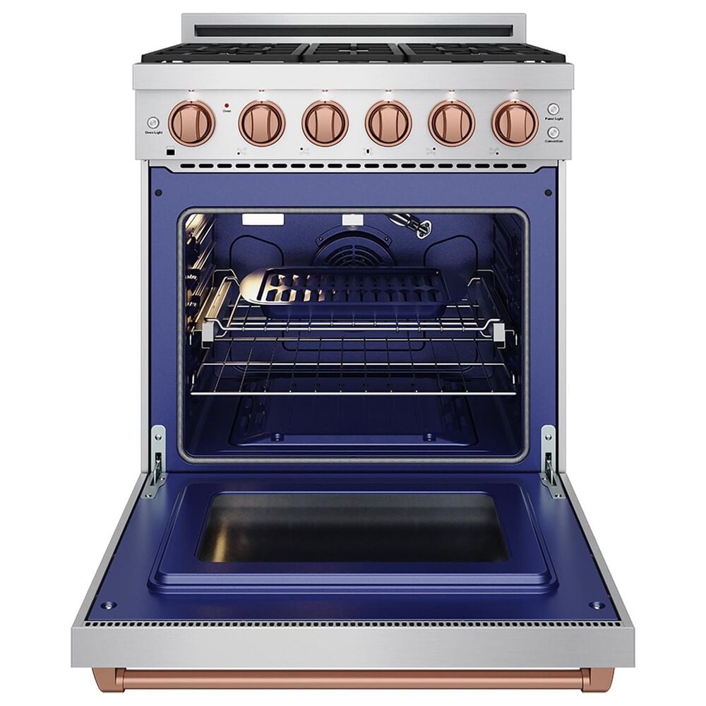 Thor Kitchen Gordon Ramsay 4.6 Cu. Ft. Professional Gas Range with Rose Gold Handle Kit in Stainless Steel, , large