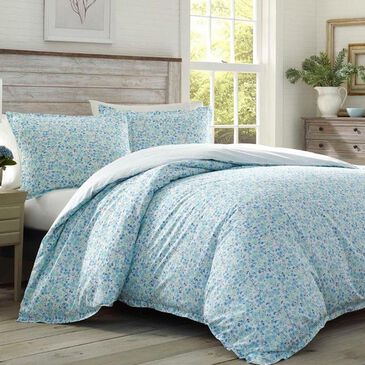 Revman Jaynie Wintergreen 2-Piece Twin Duvet Set in Pastel Blue, Aqua and White, , large