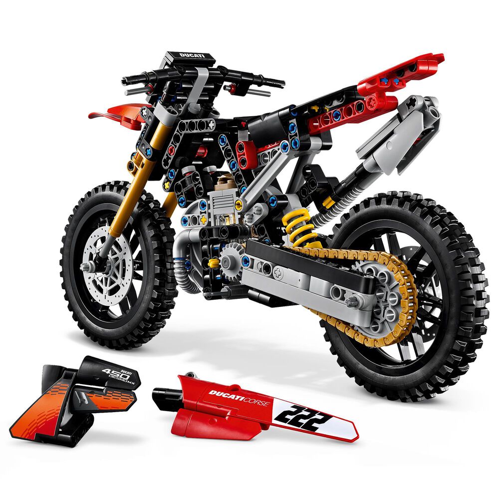 LEGO Technic Ducati Desmo450 MX Factory Motorcycle Building Set, , large