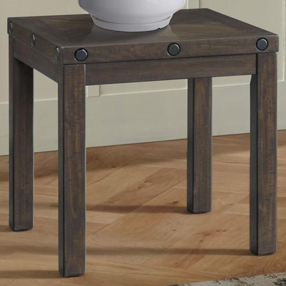 Mayberry Hill Colorado End Table with USB in Dark Wheat, , large