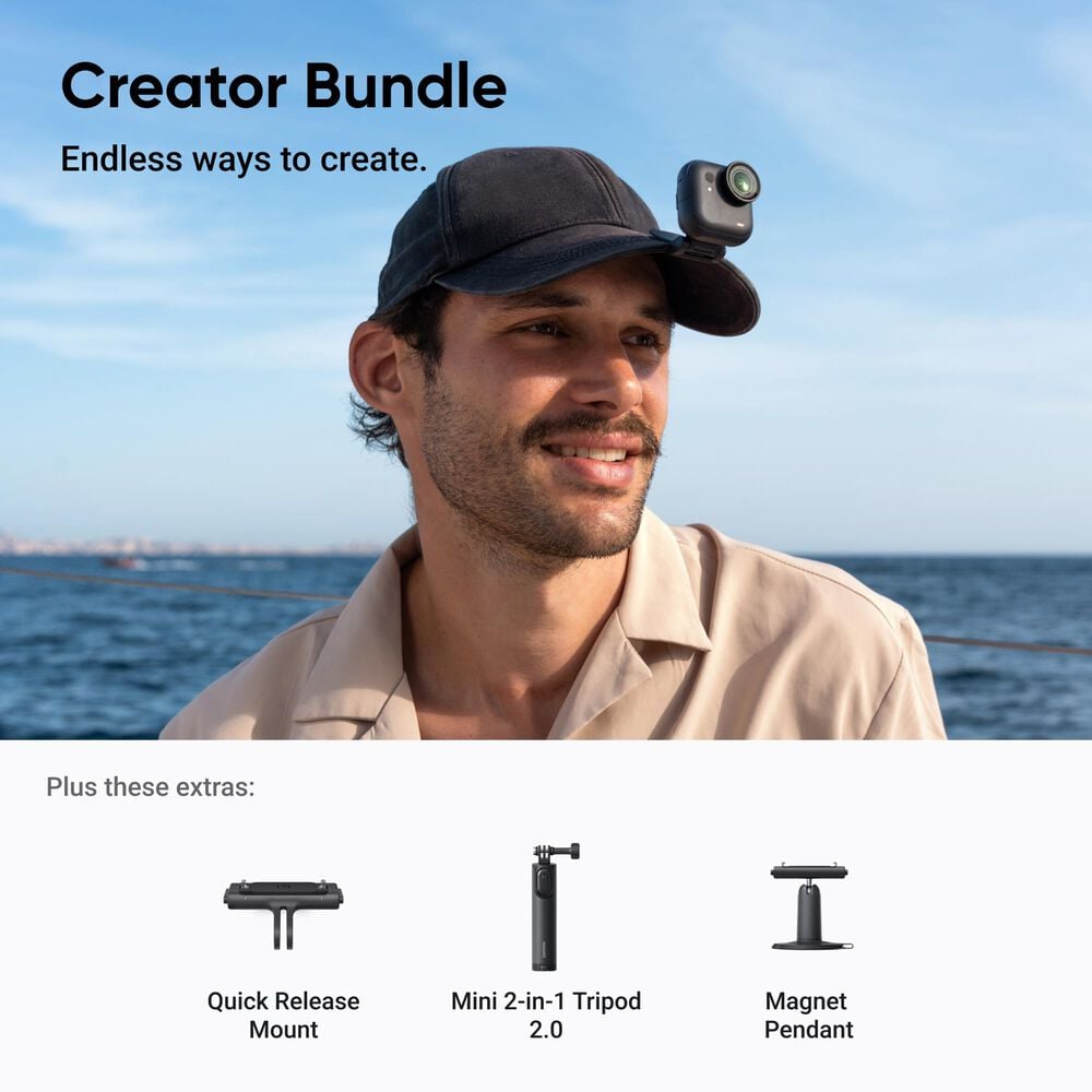 Insta360 GO Ultra Creator Bundle Action Camera in Midnight Black, , large