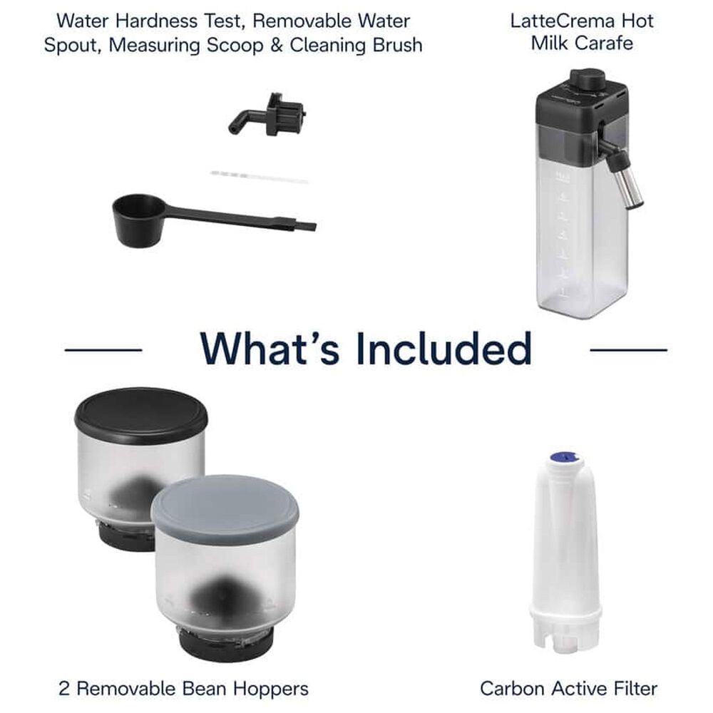 DeLonghi Rivelia 47 Oz Automatic Espresso Machine in Onyx Black, , large