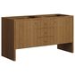 James Martin Hudson 60" Double Bathroom Vanity in Honey Oak with 3 cm Siberian Silestone Top and Rectangular Sinks, , large