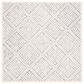 Safavieh Micro-Loop MLP262F 5" Square Gray and Ivory Area Rug, , large