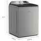 Maytag 5.2 Cu. Ft. Smart Pet Pro Top Load Washer and 7.4 Cu. Ft. Smart Top Load Electric Dryer with Pet Pro Option in Classic Silver, , large