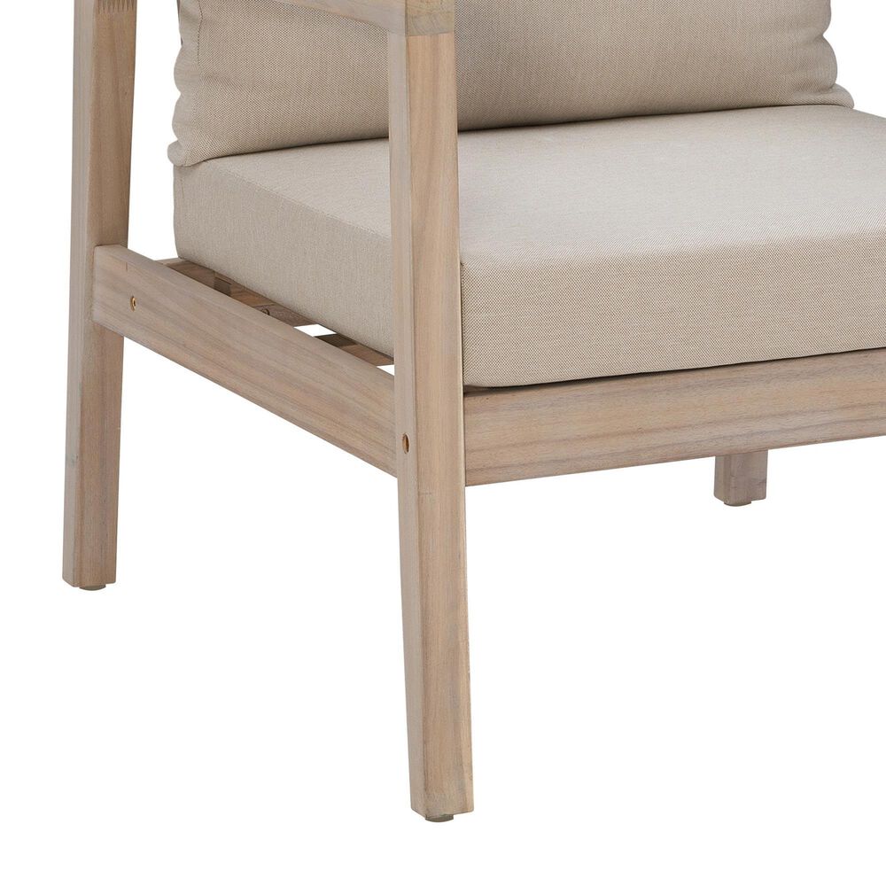 Linon Home Decor Teagon Patio Arm Chair in Beige (Set of 2), , large