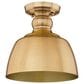 Golden Lighting Holmes 1-Light Flush Mount in Modern Brushed Gold, , large