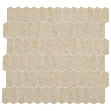 Dal-Tile Statuette Harbor Beige 12" x 12" Picket Glass Mosaic Sheet, , large