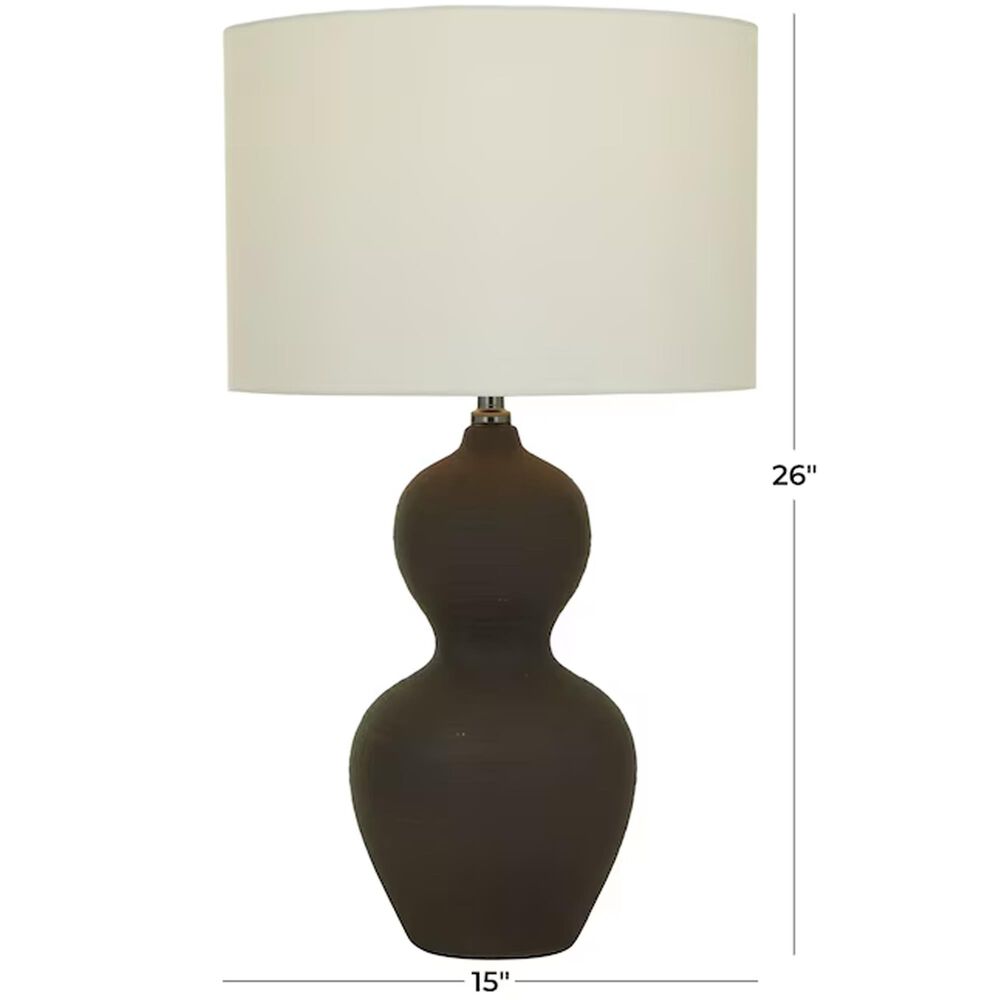 Maple and Jade Cosmoliving Black Ceram T Lamp, , large