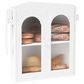 HOMLUX Large Slat Arch-Door Bread Box in White, , large