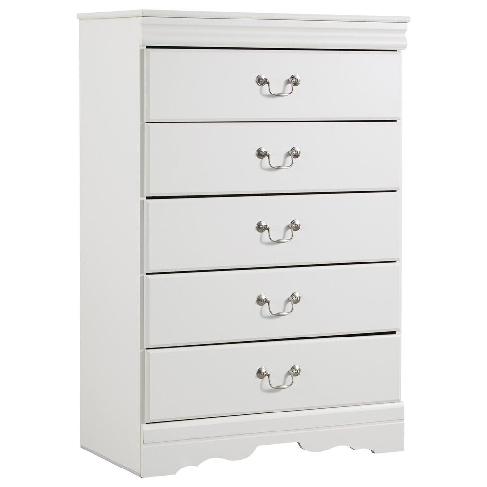 Ashley Anarasia 4-Piece Full Bed Room Set in White, , large