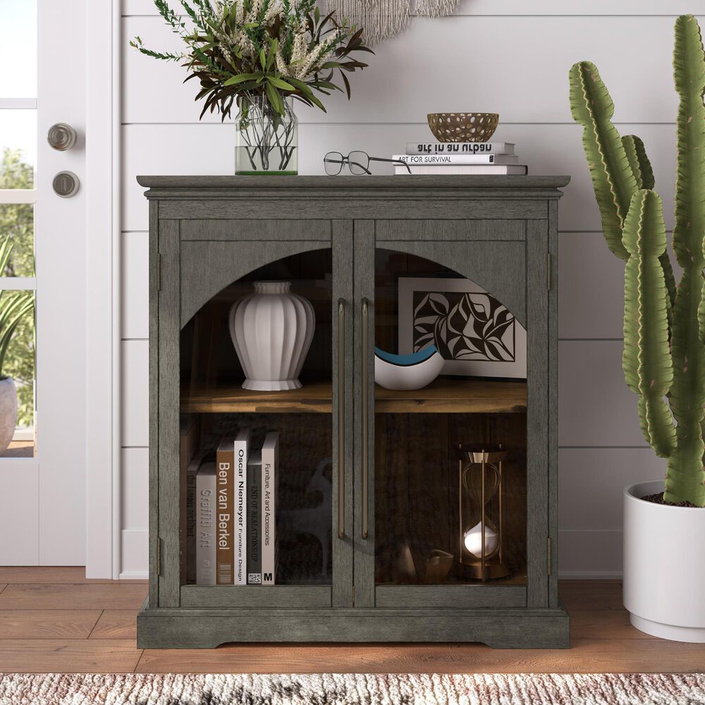 Waltham Archdale 2-Door Accent Cabinet in Grey, , large