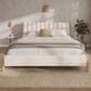 Hearth and Haven King Upholstered Platform Bed in White, , large