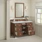 James Martin Vanities Lorelai 48" Single Vanity in Mid-Century Walnut with 3 cm Arctic Fall Solid Surface Top, , large