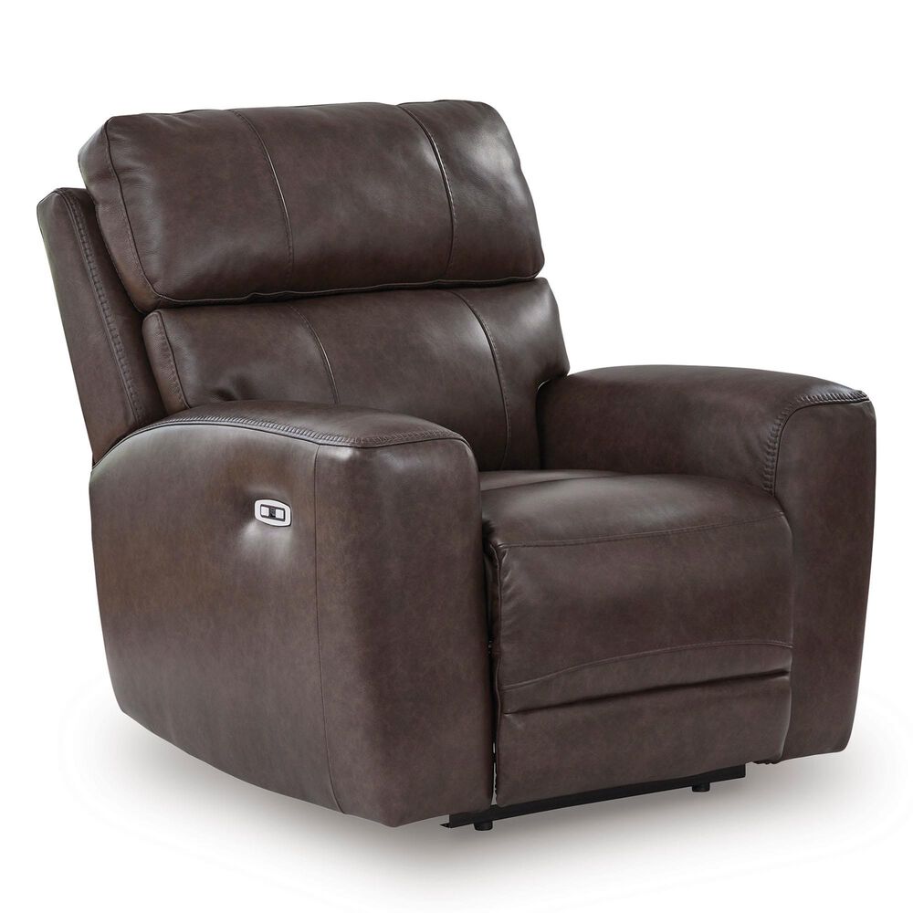 Ashley Crossplex Power Recliner with Adjustable Headrest in Smoke, , large