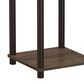 HOMLUX 2-Tier Turn-N-Tube End Table in Walnut and Brown, , large