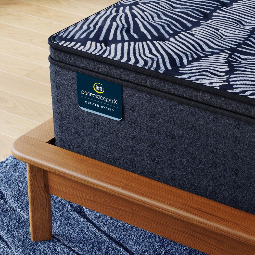 SERTA Lexton Medium Pillow Top Twin XL Mattress with Low Profile Box Spring, , large